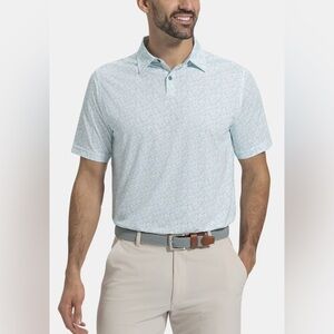 NWT Footjoy Hawaiian Floral Lisle Polo Golf Shirt Company Logo